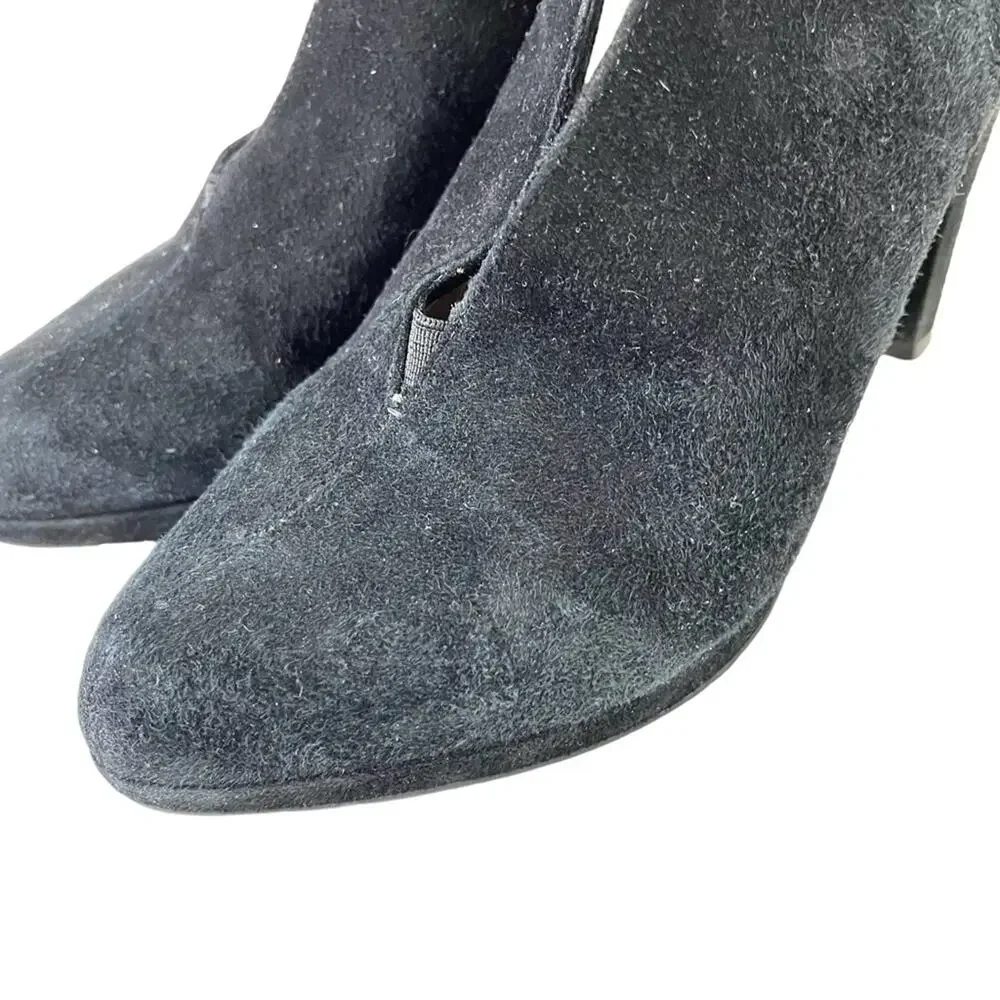 MICHAEL KORS Genuine Leather High Heels Suede Solid Black Pumps Shoes sz 10